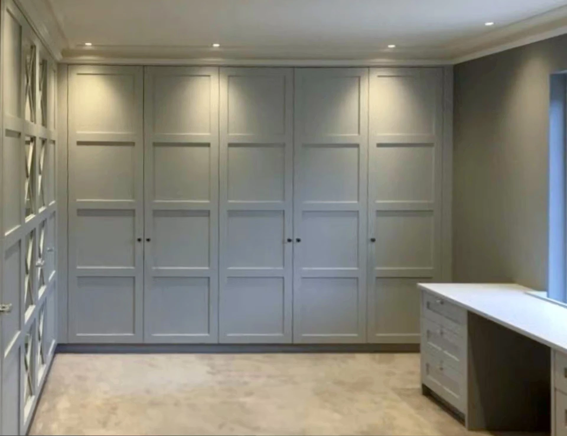 A bespoke modern wardrobe with sleek design.