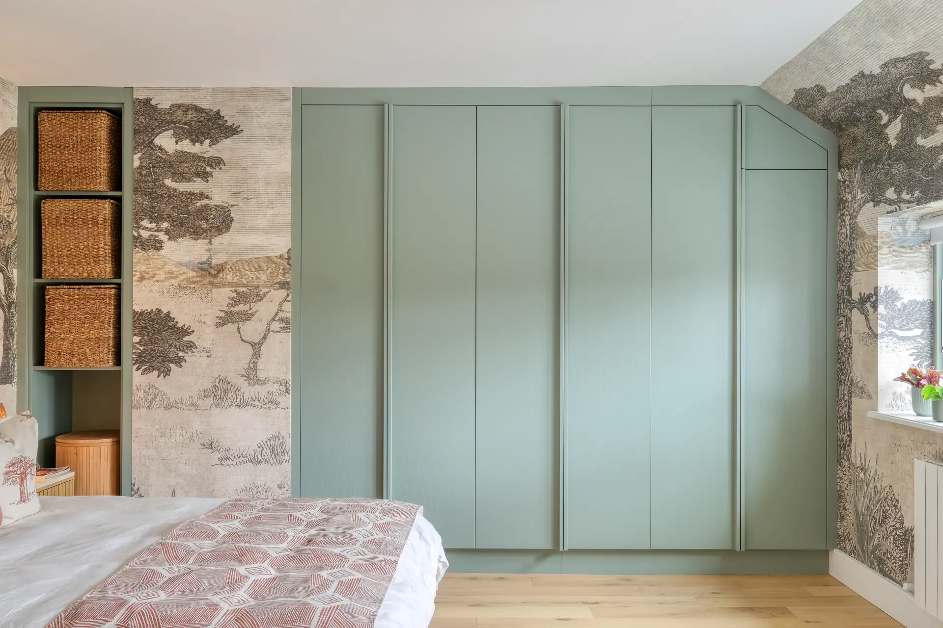 A bespoke modern wardrobe with sleek design.